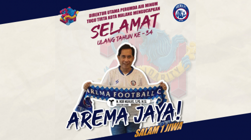 Tugu Tirta Usung Semangat HUT Ke-34 Arema