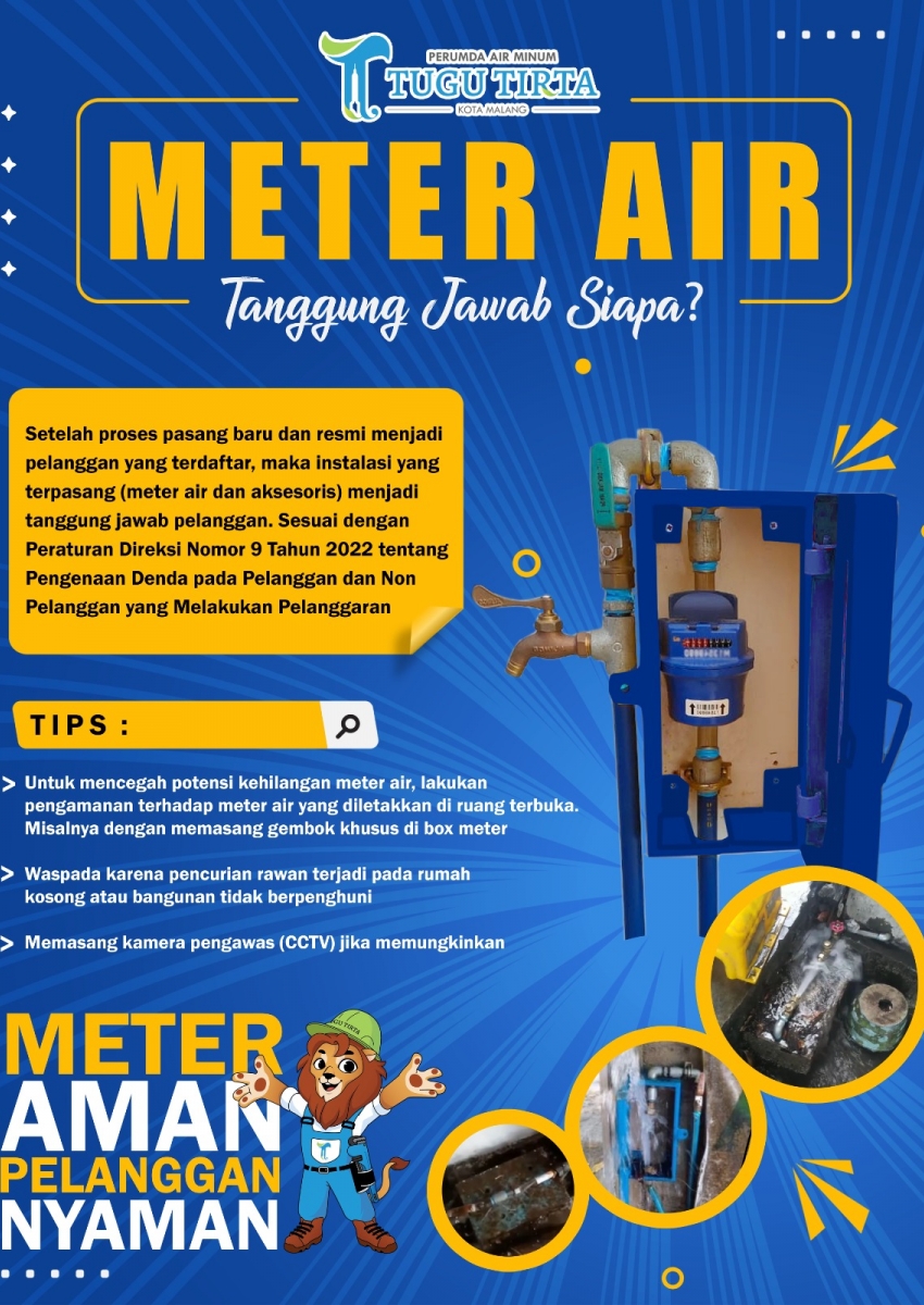 Kehilangan Meter Air, Langsung Laporkan Petugas Tugu Tirta!