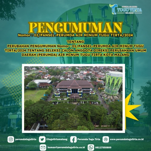 Pengumuman Pansel Anggota Direksi Tugu Tirta