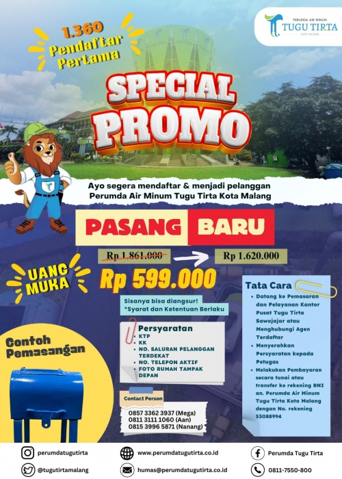 Jangan Lewatkan Special Promo Pasang Baru Tugu Tirta!