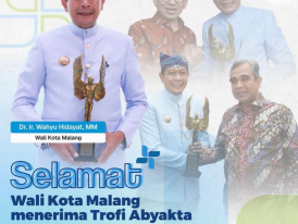 Wali Kota Malang Raih Trofi Abyakta di HPN 2026, Tugu Tirta Tegaskan Komitmen Sinergi dengan Insan Pers
