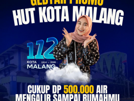 Gebyar Promo HUT ke-112 Kota Malang, Pasang Baru Tugu Tirta  Cukup DP Rp 500 Ribu