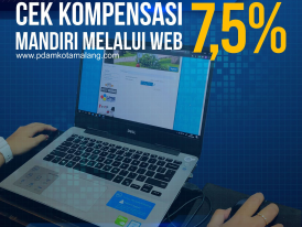 Cek mandiri kompensasi potongan 7,5% melalui website PDAM Kota Malang.