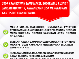 Stop Kran Macet, Bocor atau Rusak? Segera Laporkan ke Akun Resmi PDAM Kota Malang