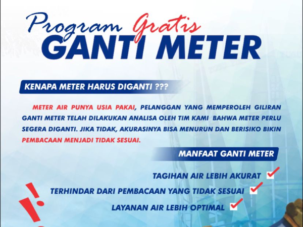 Program Ganti Meter Tugu Tirta GRATIS! Program Ganti Meter Tugu Tirta GRATIS!