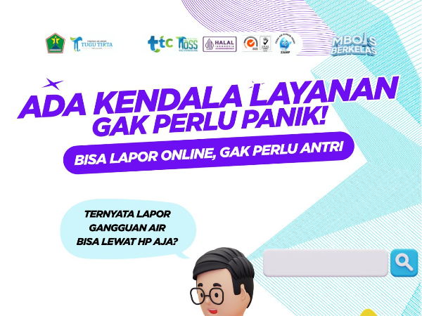 Lapor Online Tugu Tirta, Gak Perlu Antre Lapor Online Tugu Tirta, Gak Perlu Antre